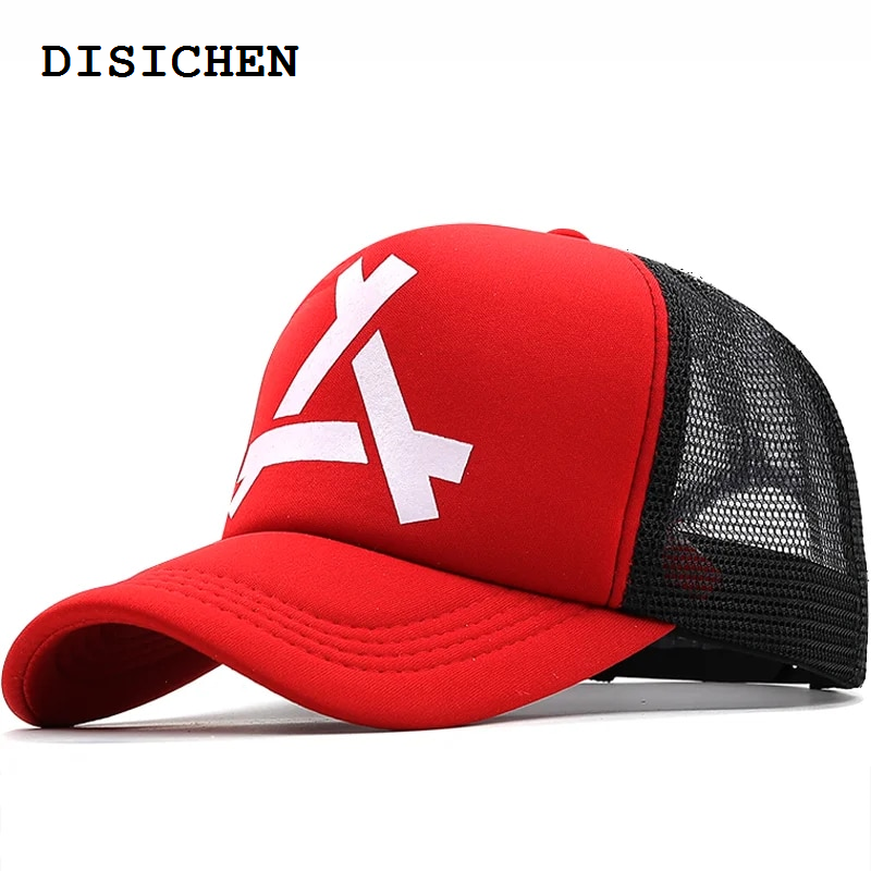 DISICHEN Sales promotion New specials Summer Unisex Men Fishing Baseball Caps Women Breathable Mesh Snapback Hats Red Black Casual Sport Hats 3D Printing Cap