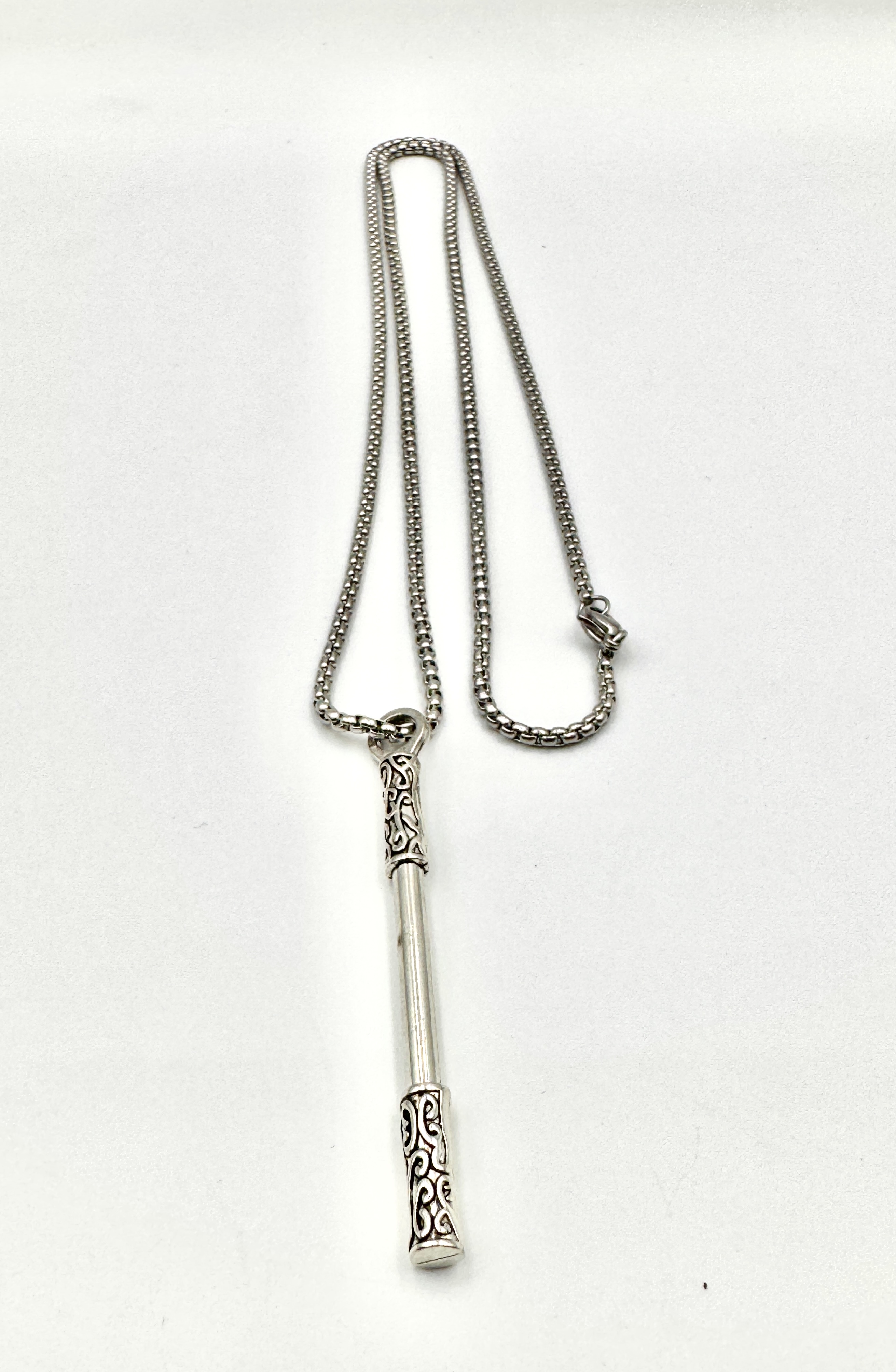 Silvery Stainless King Steel Pendant Necklace for Men & Women