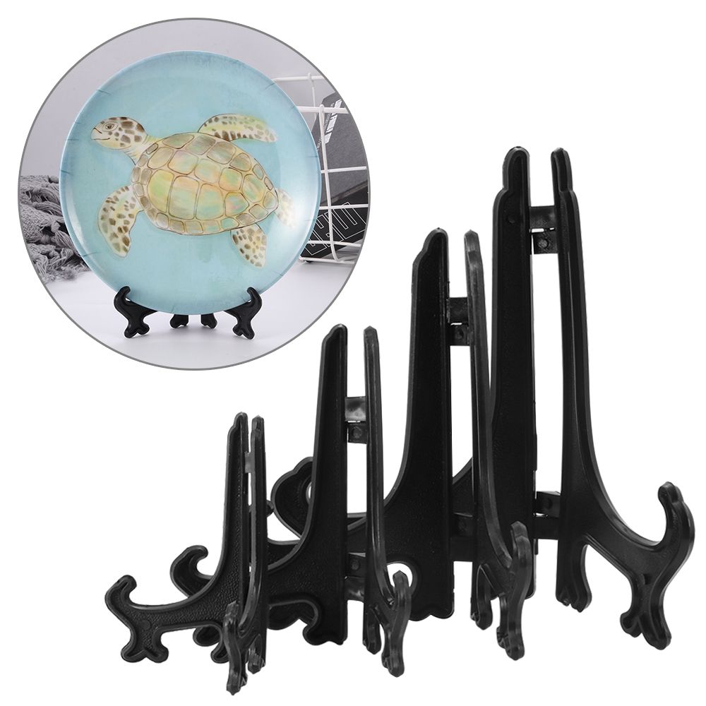5PCS Home Decor Picture Pedestal Plastic Dish Rack Photo Frame Display Stand Stander Storage Holders