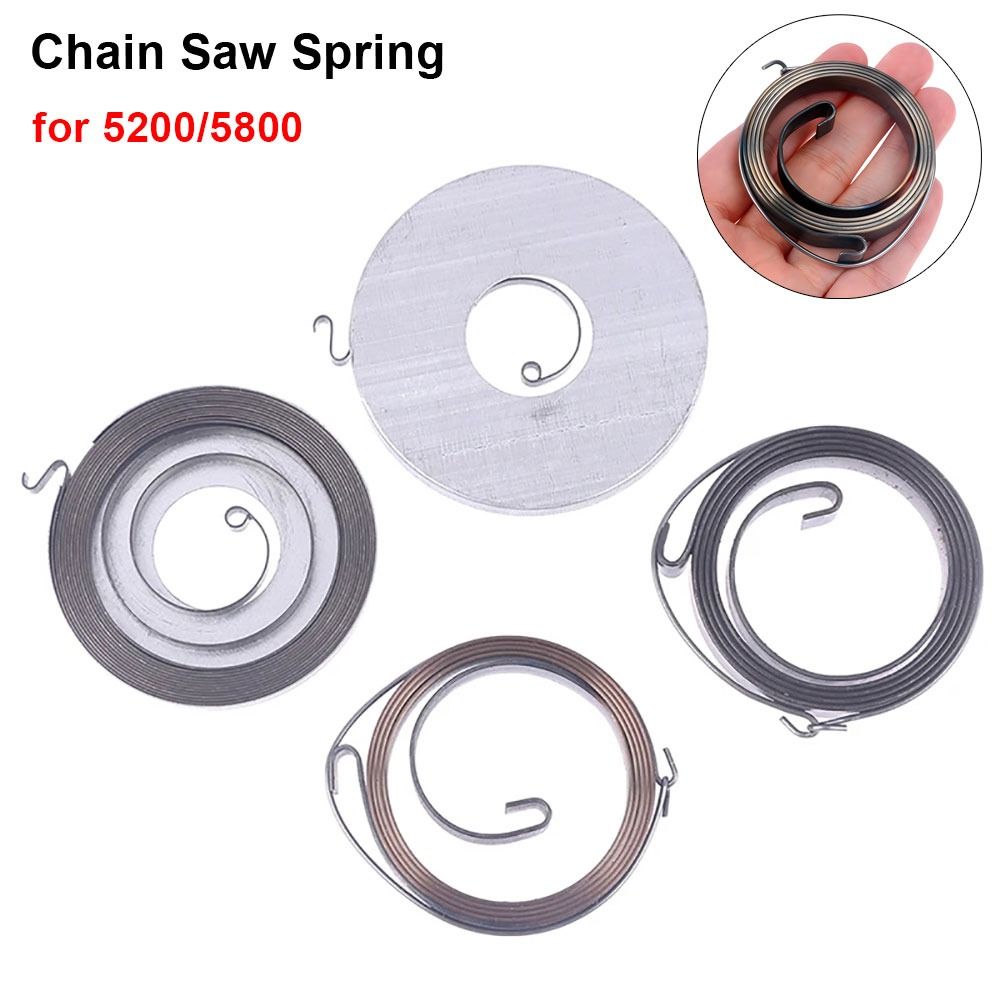 1Pcs New Starter Spring Chain Chain Saw Spring Iron Disc Parts Starter Pulling Plate Spring Gasoline Easy To Rise 5200/5800
