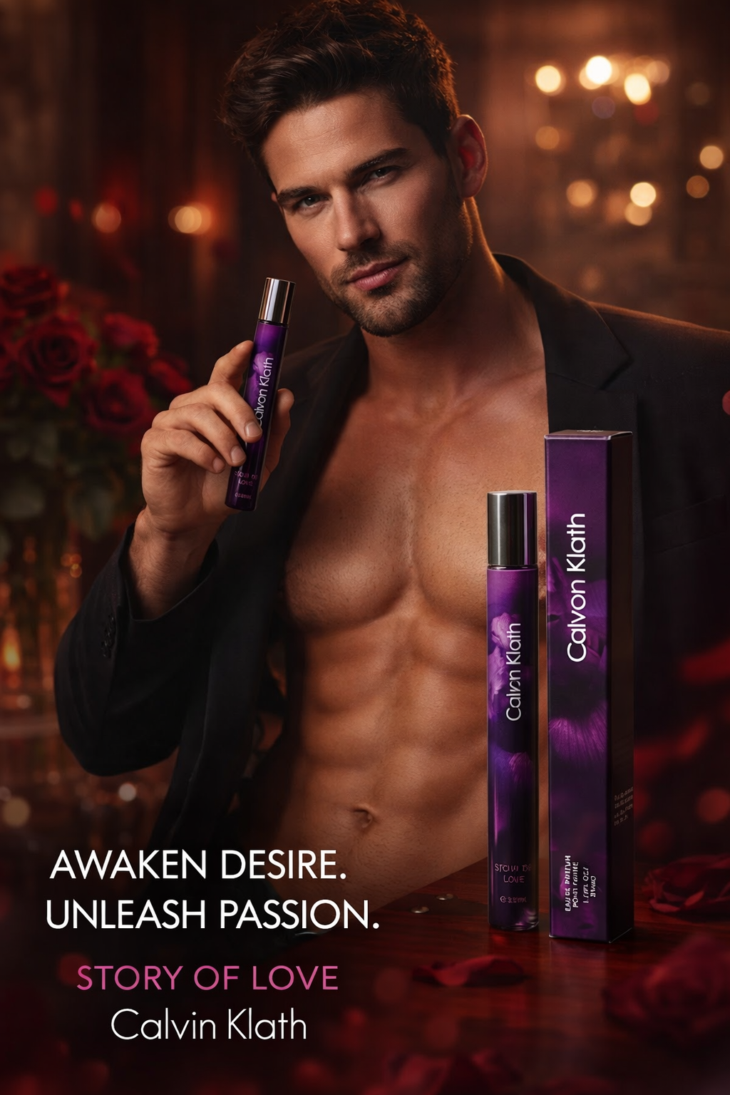 Calvin Klath Story of Love Eau de Parfum for Men | Long-Lasting Luxury Fragrance | Romantic & Sensual Scent | 35ml