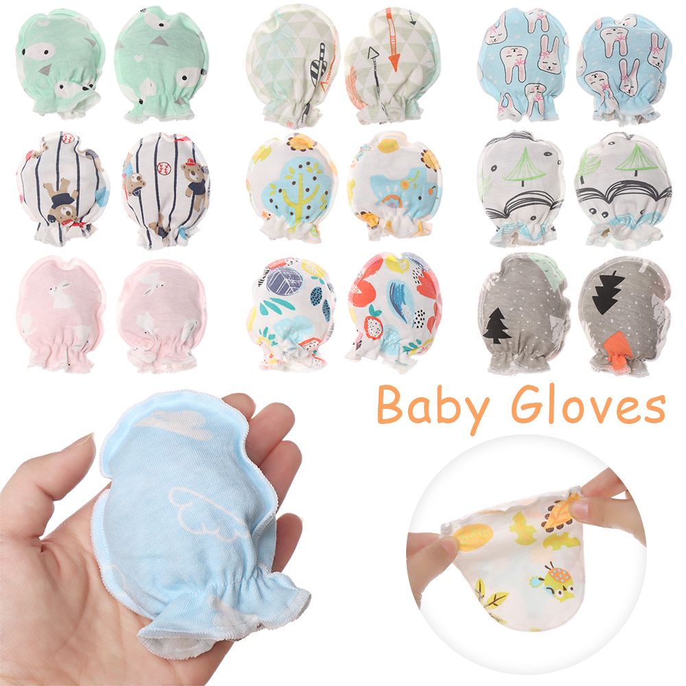 1/5/10 Pairs Infant Accessories Cute Soft Cotton Mittens Full Glove Anti Scratching Baby Gloves