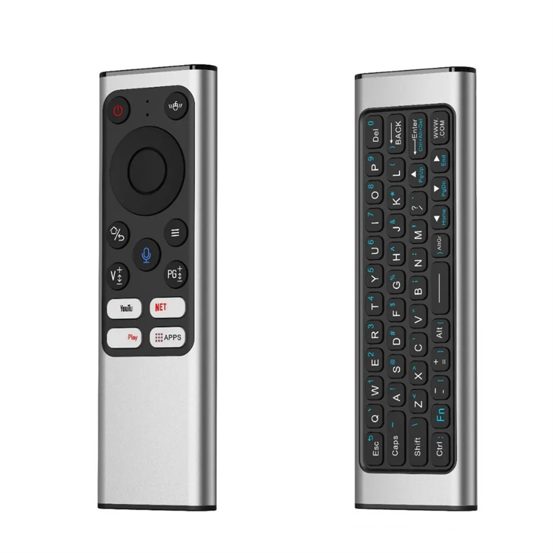 JAERBEE Universal 2.4G Wireless Remote Control Keyboard Air Mouse for Android TV Box Mini PC HTPC with IR Learning Silver