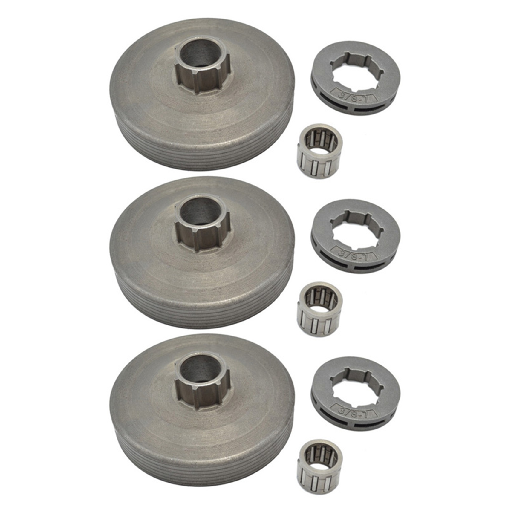 fasdaga 3X Chain Saw 3/8-7T Rim Sprocket with Chainsaw Clutch Drum for 45Cc 52Cc 58Cc Gasoline Engineg Parts Replacement