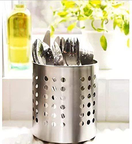 Premium Stainless Steel Round Cutlery Stand With Rust-Resistant Finish