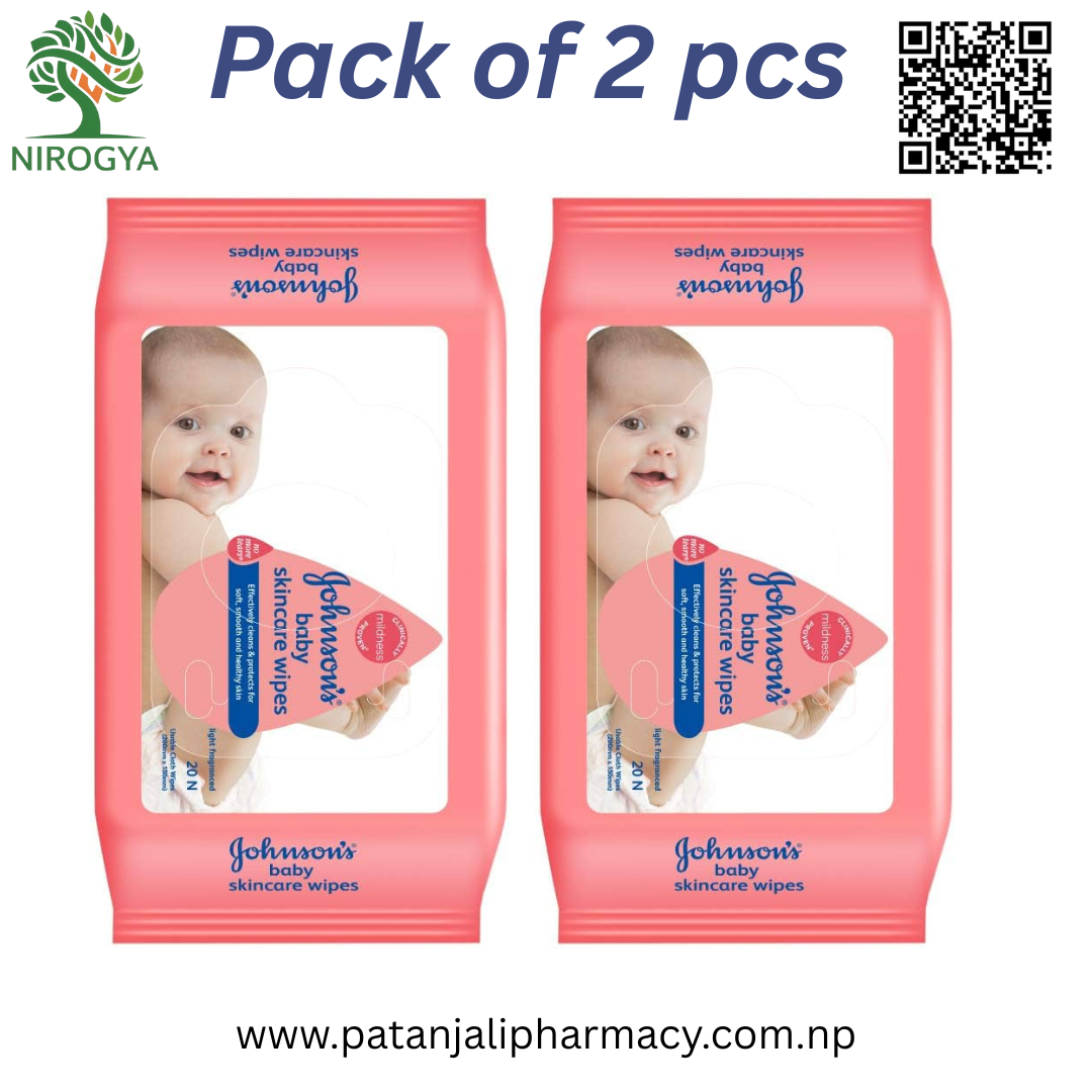 Johnson's Baby Skincare Wipes 20 units Pack of 2 pcs