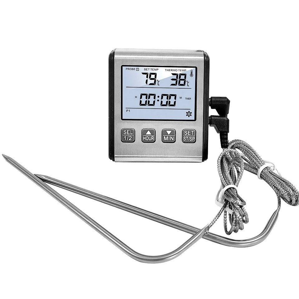 Digital Food Cooking Thermometer With Dual Temperature Measurement With Alarm And Backlight Function 100 / 255