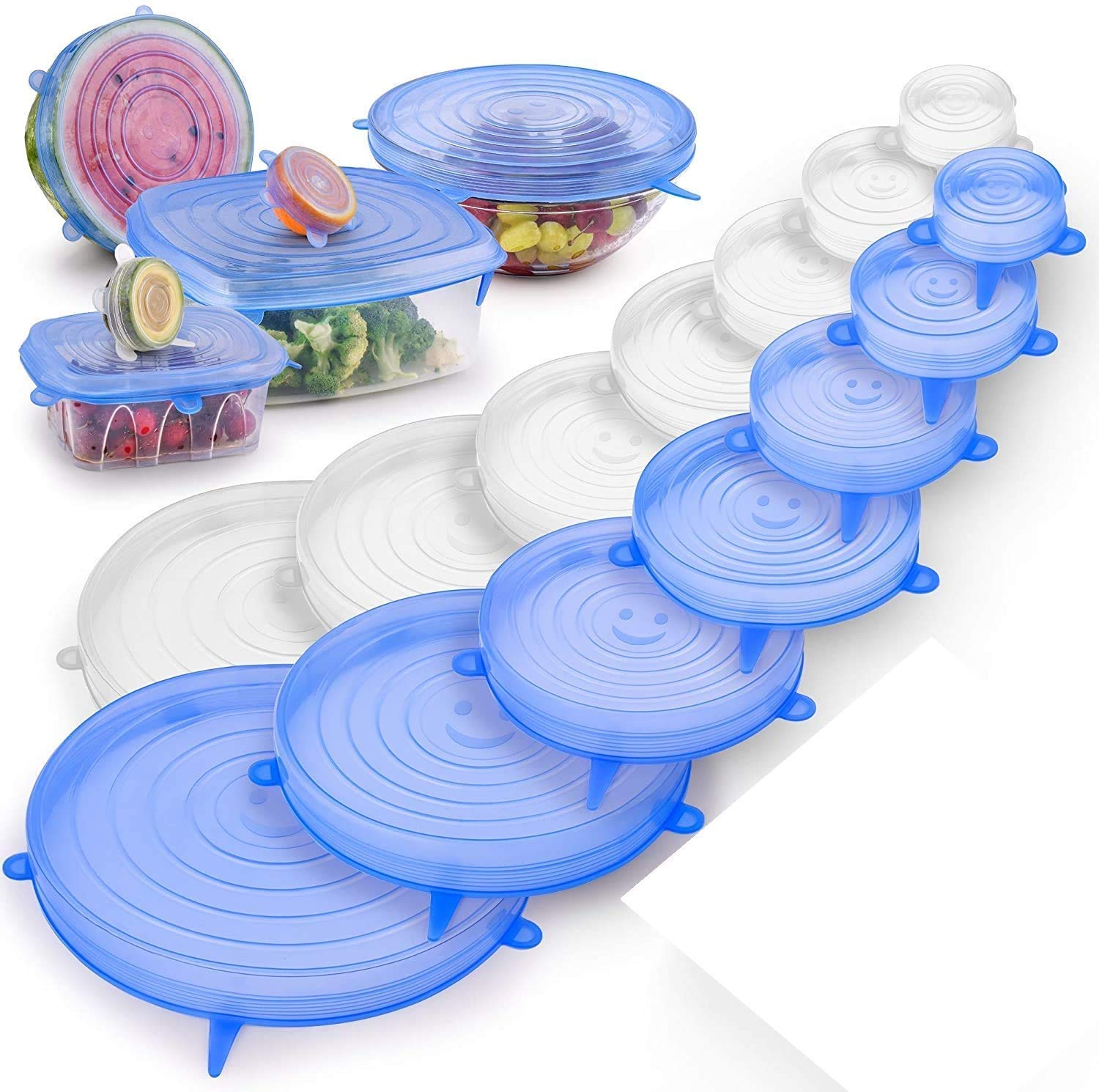 Silicone Stretch Lids, 6 Pack of Various Sizes