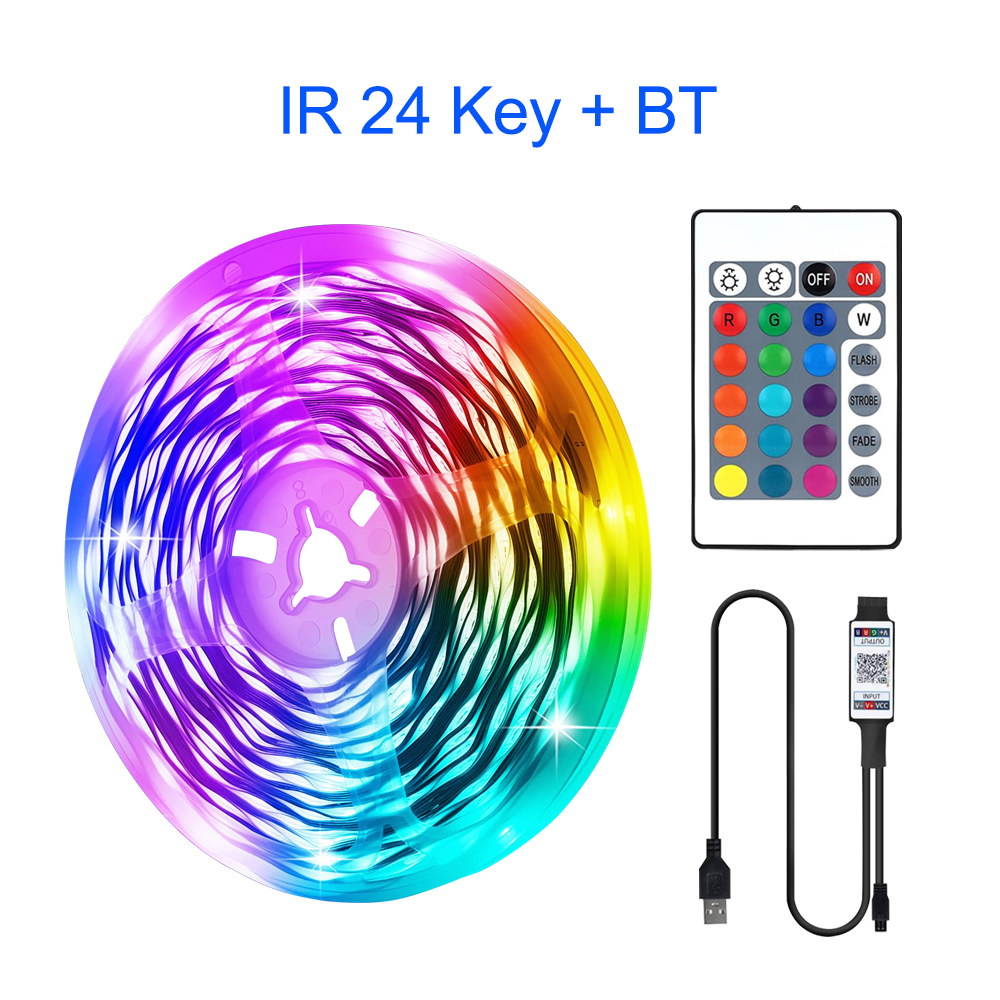 RGB LED Strip Lights 3535 Bluetooth APP IR Remote Control USB 1M 2M 3M 5M 10M 15M 20M 30M Festival Deco Backlight For Home Bles Online DZ-30B-11