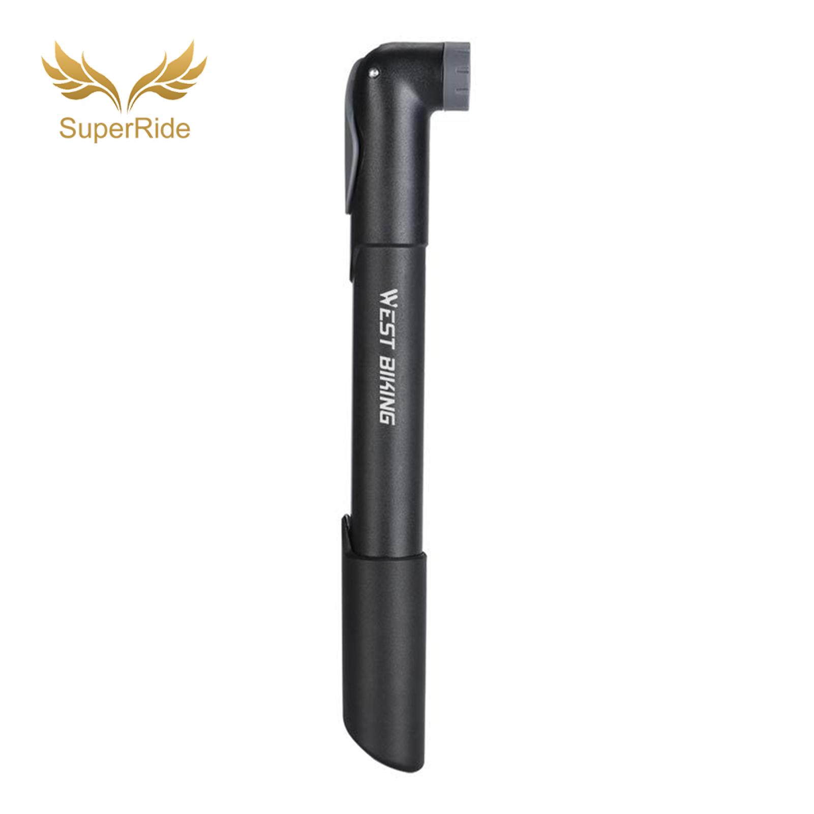 SuperRide Portable 120psi Inflator Portable Mini Bike Tire Pump Easy Pump Waterproof Inflator for Bikes Motorcycles Ergonomic Handle 120 Psi