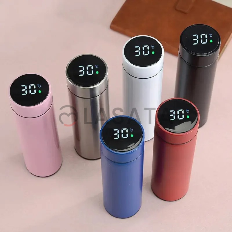 Stainless Steel Temperature Display Smart Water Bottle Vacuum Flasks Thermos 500Ml