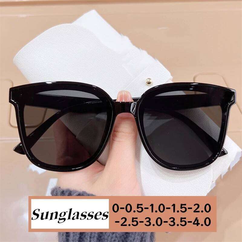 Trendy UV400 Sunglasses for Men Retro Square Polarized Sun Glasses Eyewear Male Women Vintage Myopia Eyewear0-1.0-4.0
