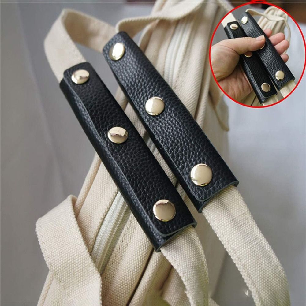 2PCS New Soft Suitcase Grip Protective Luggage Bag Leather Handle Wrap Anti-Strangulation Hand Solid color Bag Accessories Package