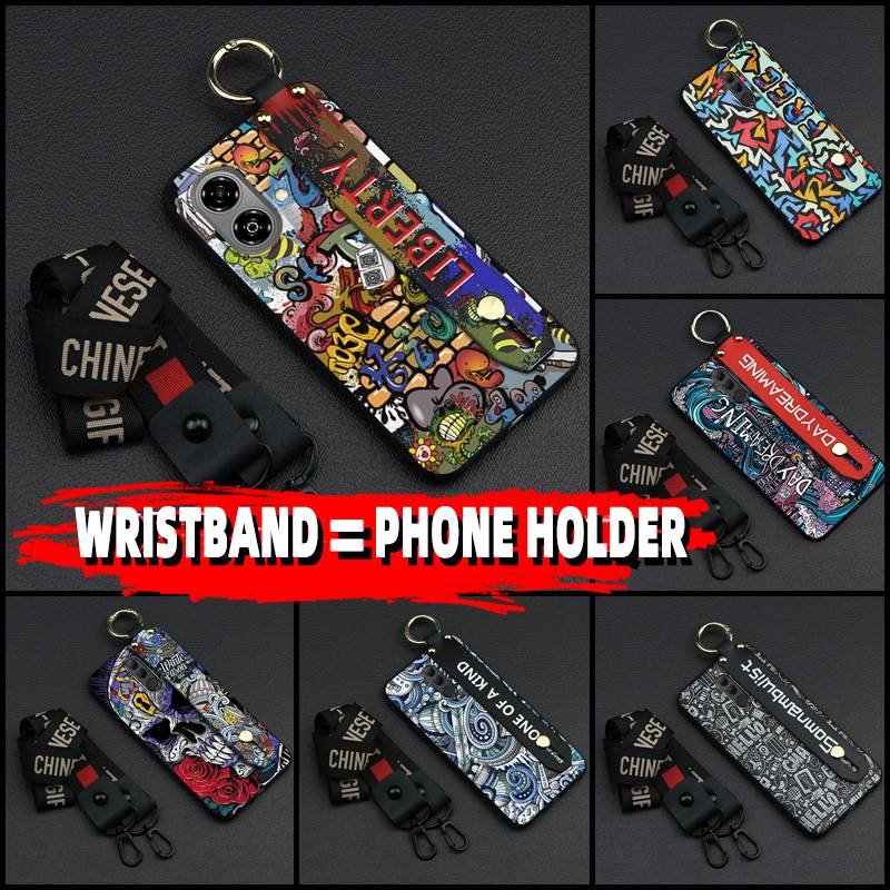 Fashion Design Phone Holder Phone Case For ZTE Blade A35e 6GB RAM 64GB Shockproof Silicone Anti-dust Waterproof Durable
