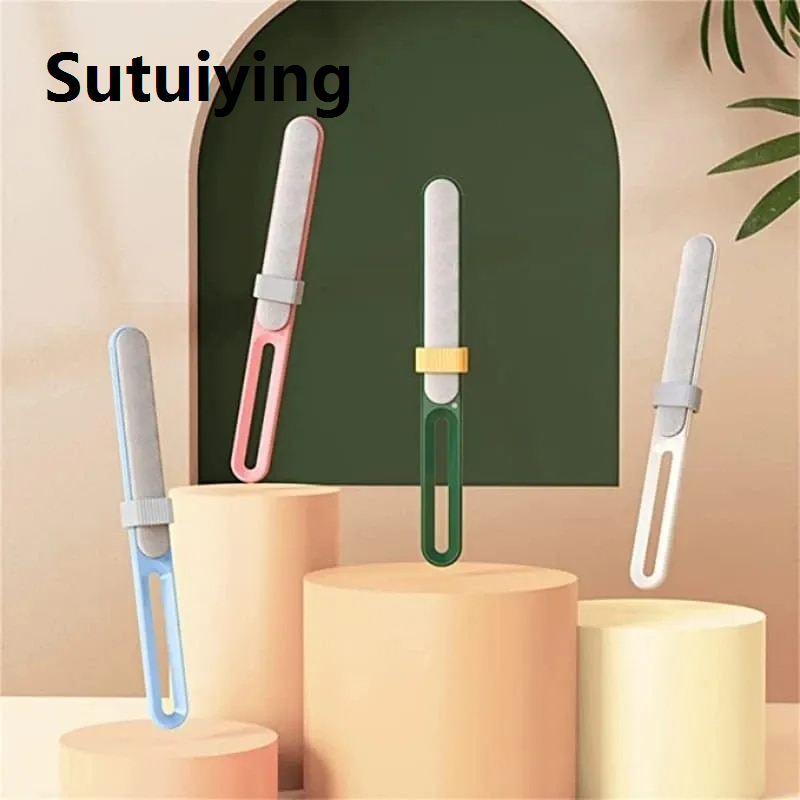 Sutuiying transparent bag Clothes Lint Remover Reusable Pet Cat Hair Fur Roller Brush Double-Sided Static Dusting Cleaning Brushes Cleaner Tool
