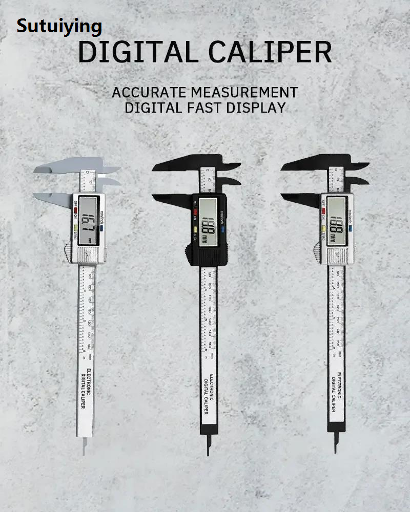 Sutuiying Digital display caliper Vernier Caliper mini text Play Caliper Fashion Student Vernier 0 to 150mm measuring tool 1PC plastic