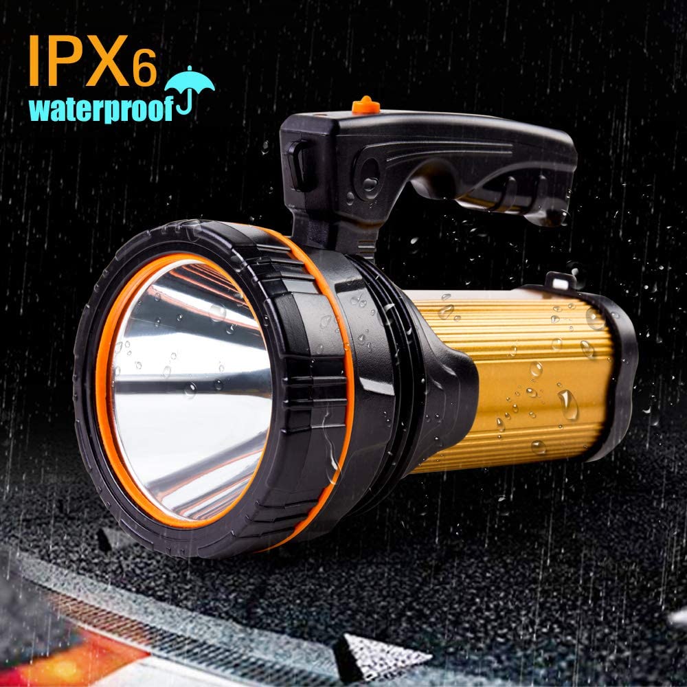 Small Sun 30W Multi-Functional Emergency Torch Light + Power Bank Super Bright Rechargeable Torchlight, LED Spotlight Flashlight Handheld Searchlight Torch