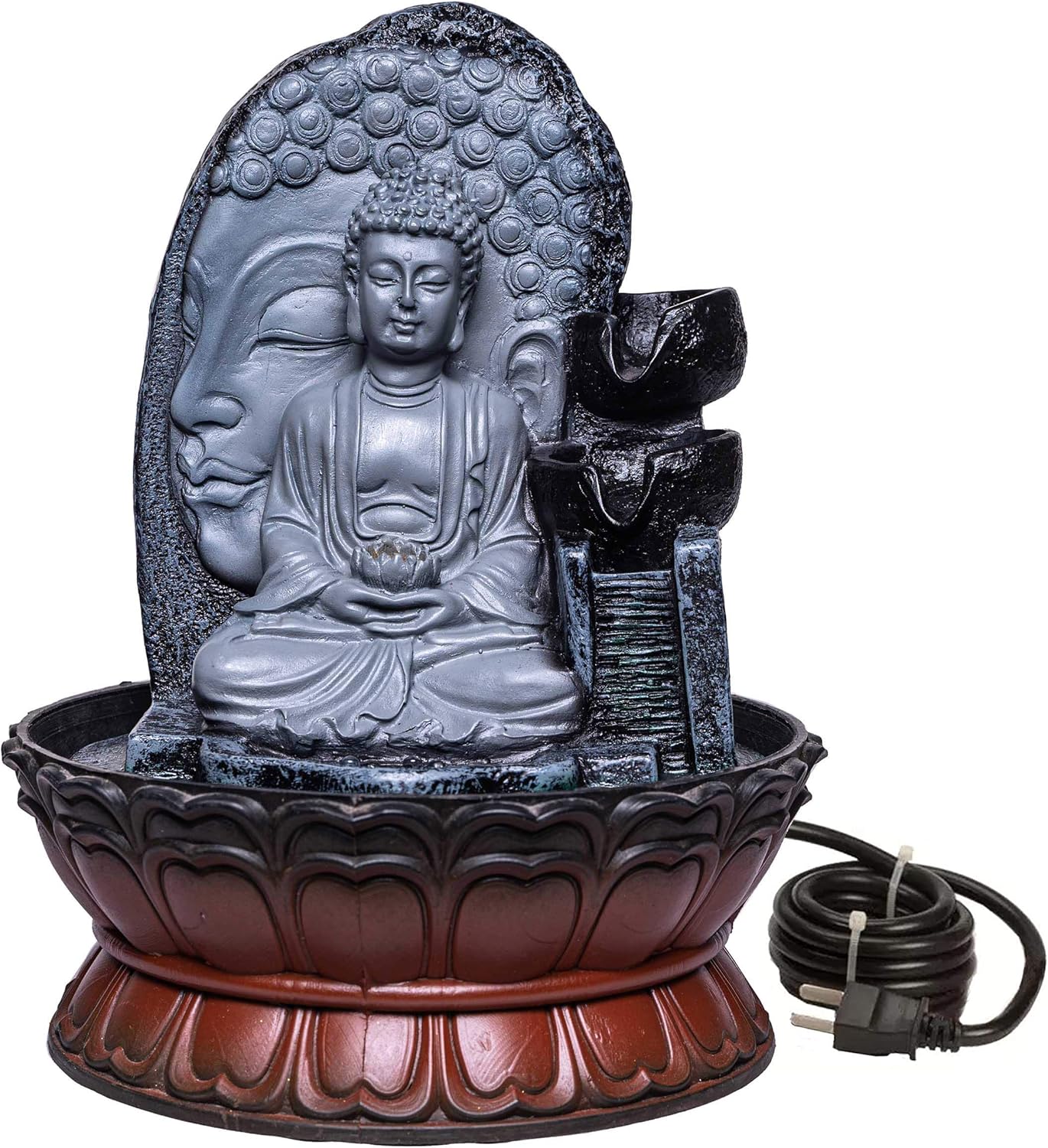 Buddha Water Fountain for Home Indoor Decor with Light - Decoration ltems for Living Room Hall Bedroom - Oju Store