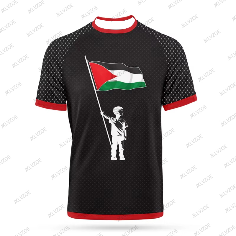 HOT 2025 New Arriavl Palestine Flag Football T Shirts For Men Women 3D Printed Sports Jersey Loose O Neck Tees Quick Dry Casual Tops