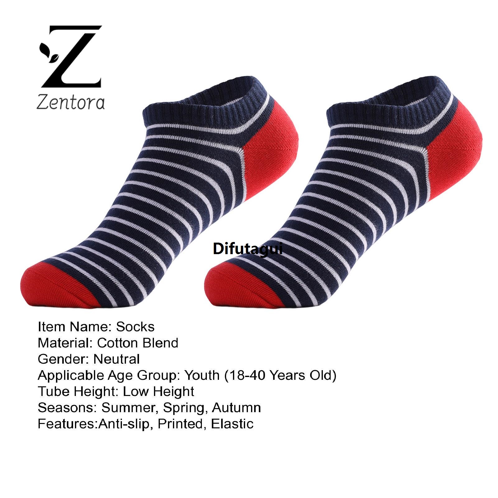 Difutagui Fashion Color Block Universal Color Selectable Sports Fit Design Print Sweat Absorbent Low Top Men's Vividaea Cotton Blend Socks Anti Slip Sports Socks High Elasticity Daily Wear Activities for Men and Women