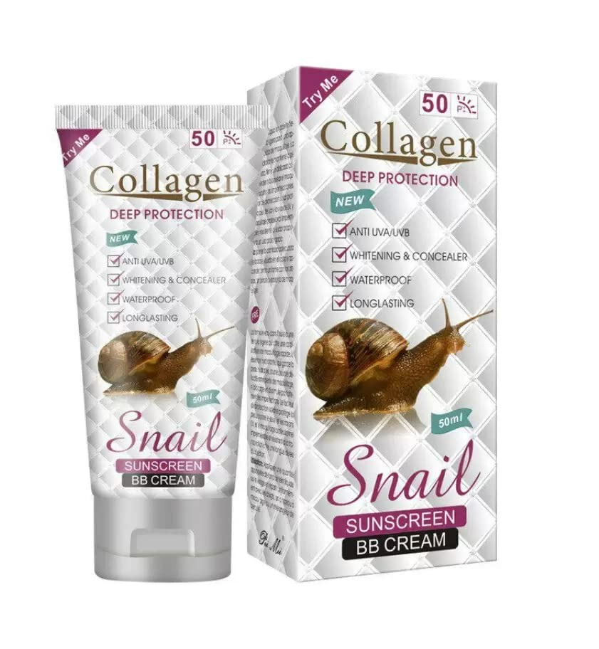 BB Sunscreen Cream Spf 50 Anti UVA/UVB Collagen Snail Sunscream