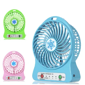 Mini Portable Fan Rechargeable With Stand 3 Speed