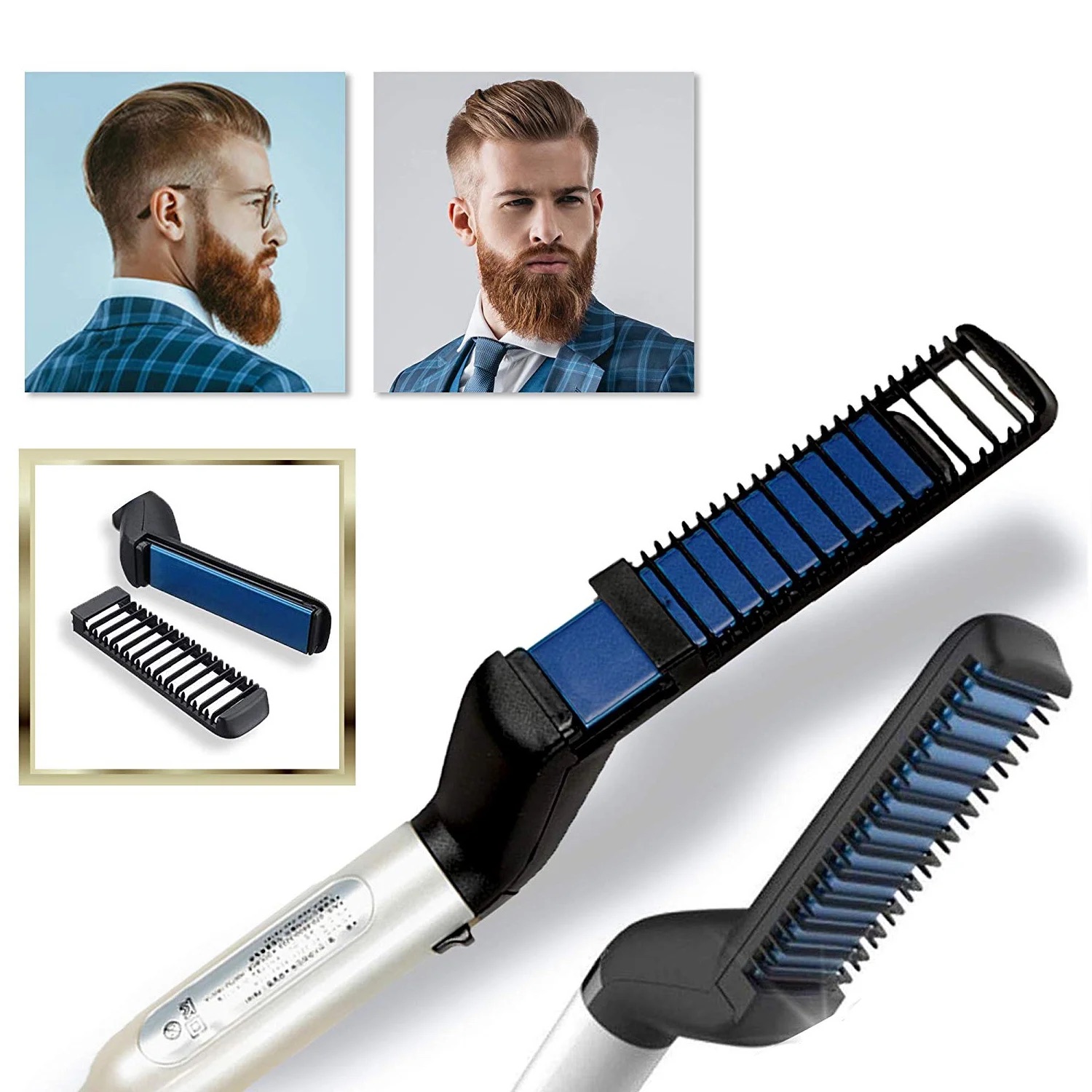 Men Hair Brush Face Duster Massage Shaving Comb Professional Beard Styling Brush Barber Anti-knots Moustache Brush Styling Tool