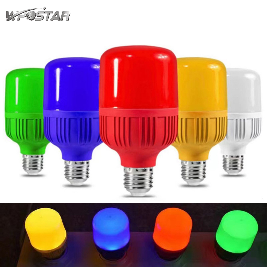 E27 LED Colorful Light Bulbs 5W Seven Color Light Lamp for Stage Scenery Holiday Decoration High Bright