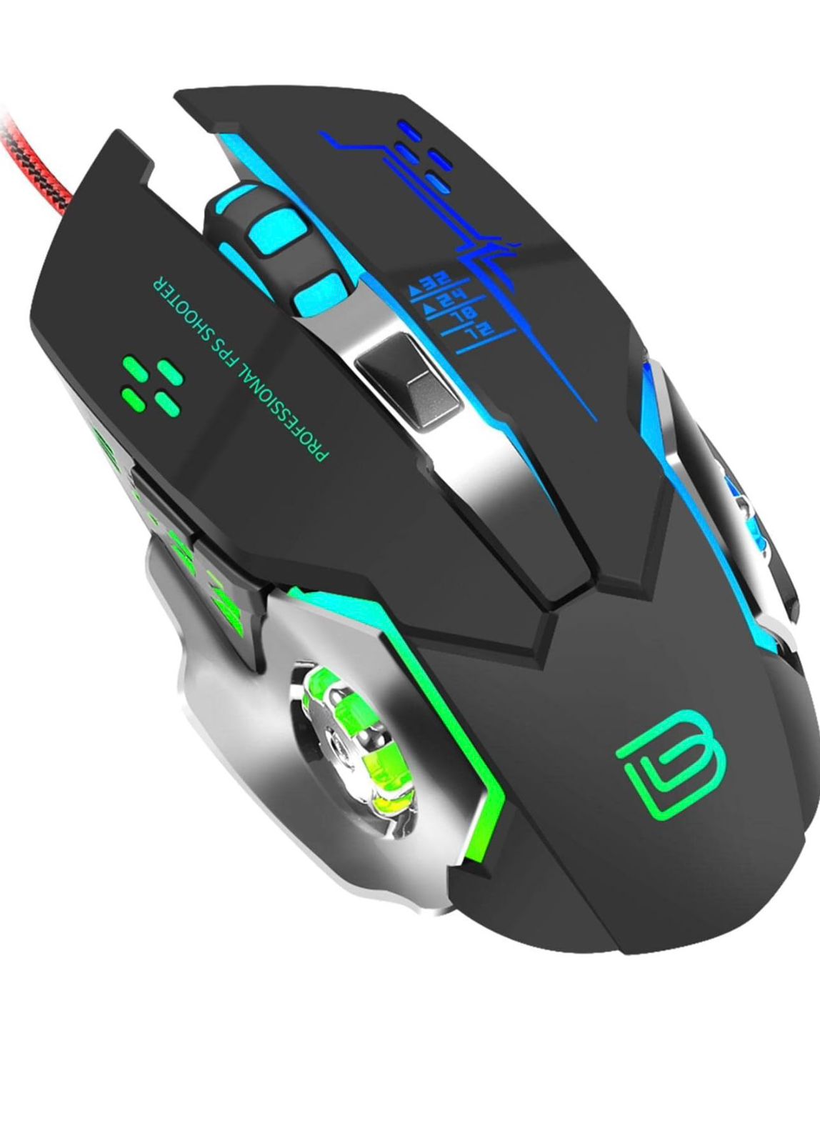 Bajeal Gaming Mouse With RGB LED Light | 3200dpi 10M Clicks Wired Gaming Mouse - image 1