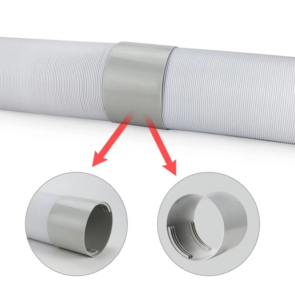 New 130/150mm Air Conditioner Exhaust Pipe Connector Flexible Durable Duct Extension Pipe Universal Household Connector Parts for Mobile Air Conditioning