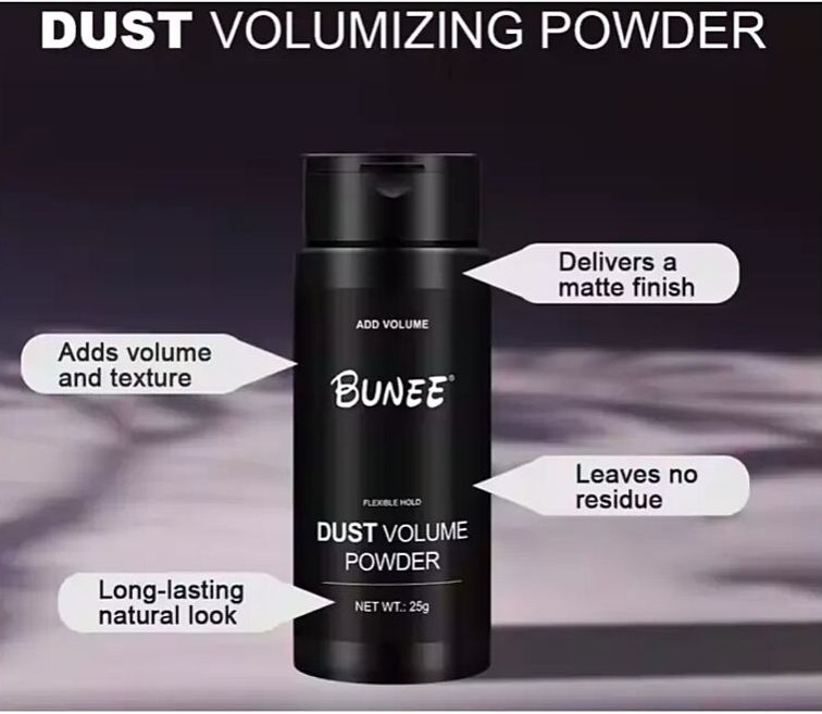 Bunee Matte Fluffy Hair Powder for volumizing and texturizing.