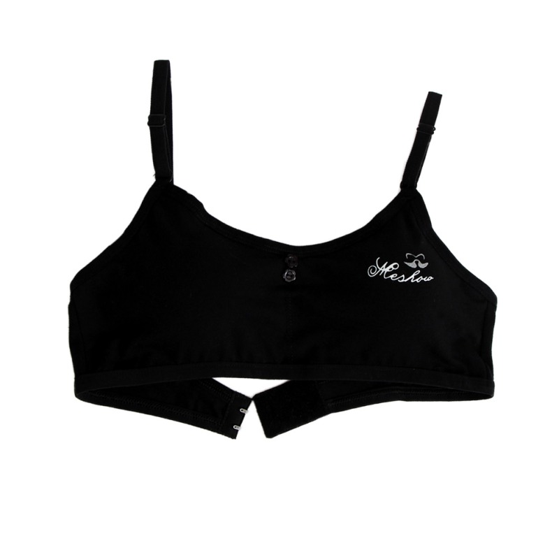 ( BLACK/S ) 12-18Years Girls Bra Breathable Teenager Bras for Kids Adolescente Lingerie Solid Color Teen Vest Children Tops Underwear Bles Online DZ-23A-11