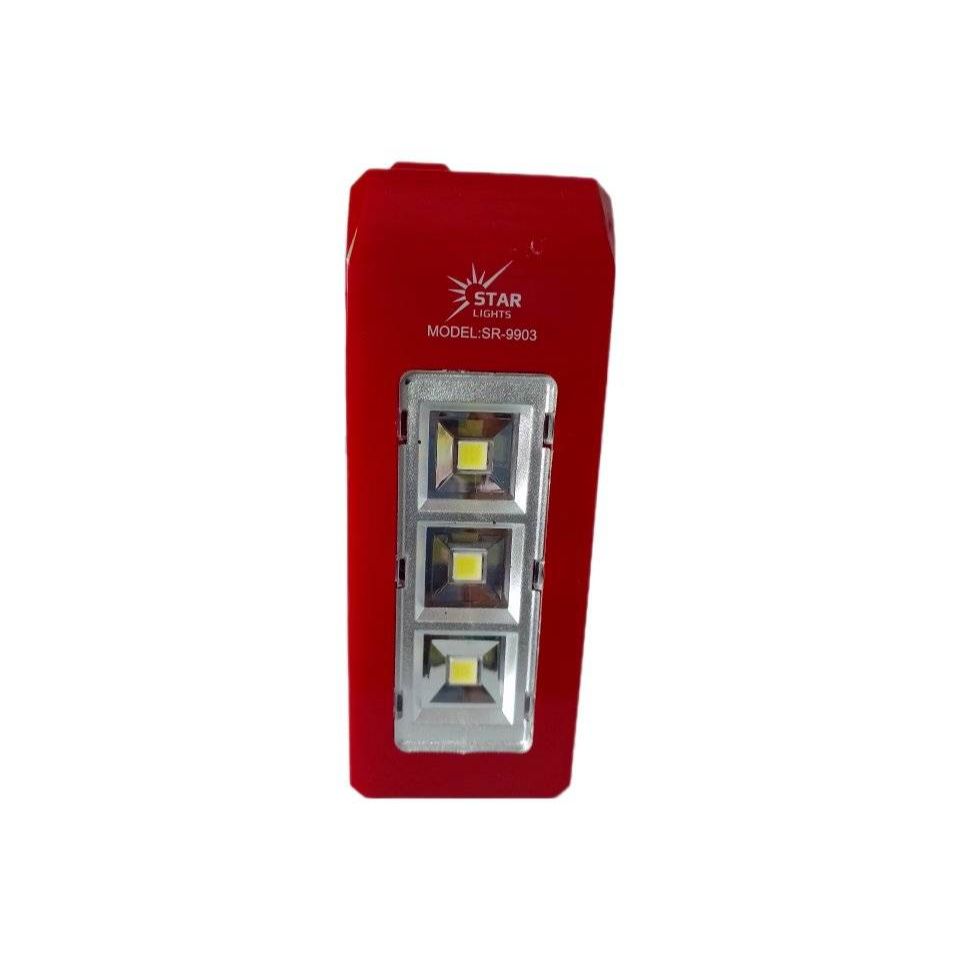 Star SR-9903 Mini Emergency LED Light With Rechargeable Battery - Red