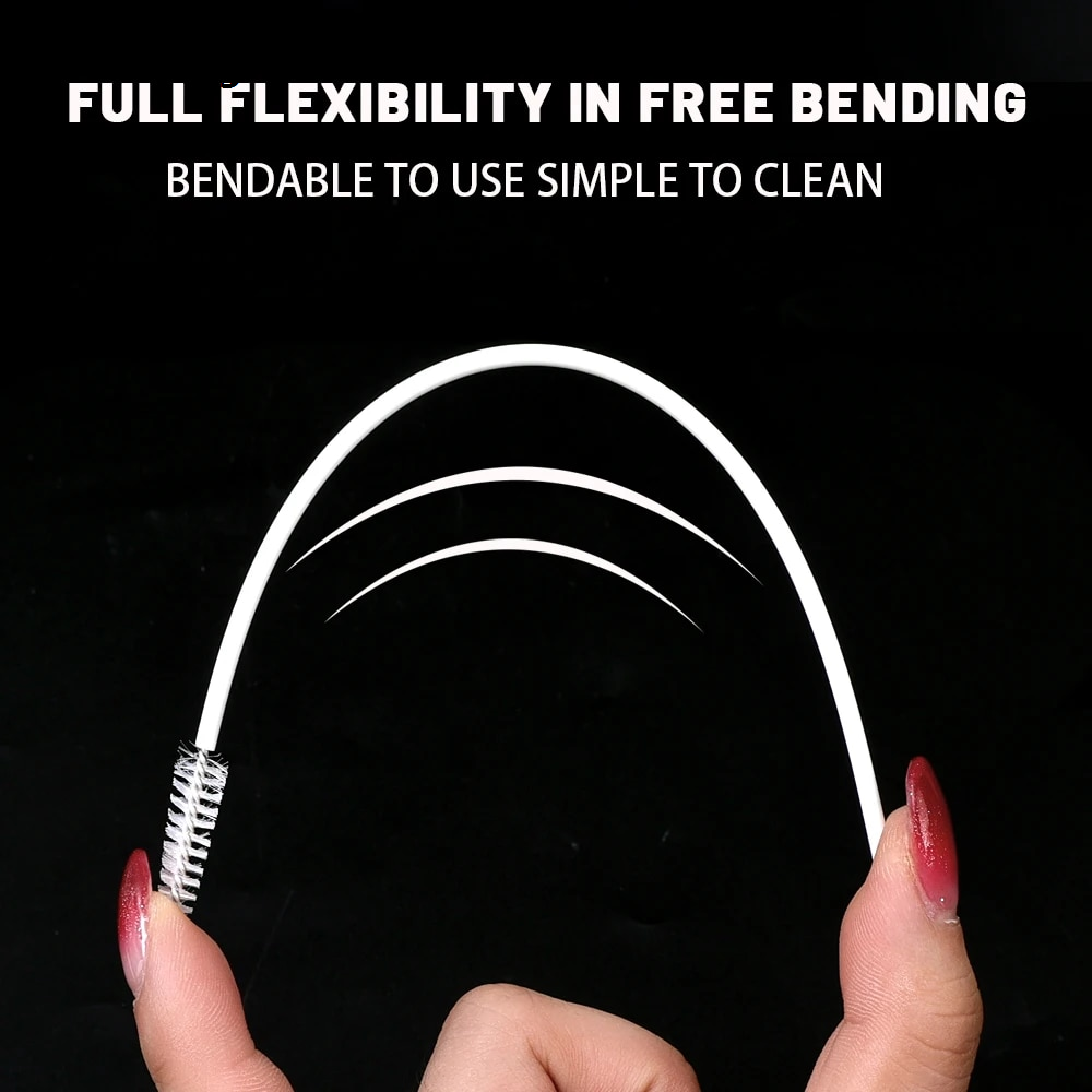 Wenefang 1-20pcs Plastic Soft Hair Straw Cleaning Brushs Baby Cup Bottle Special Long Handle Straw Brushs Baby Safe Feeding Accessories