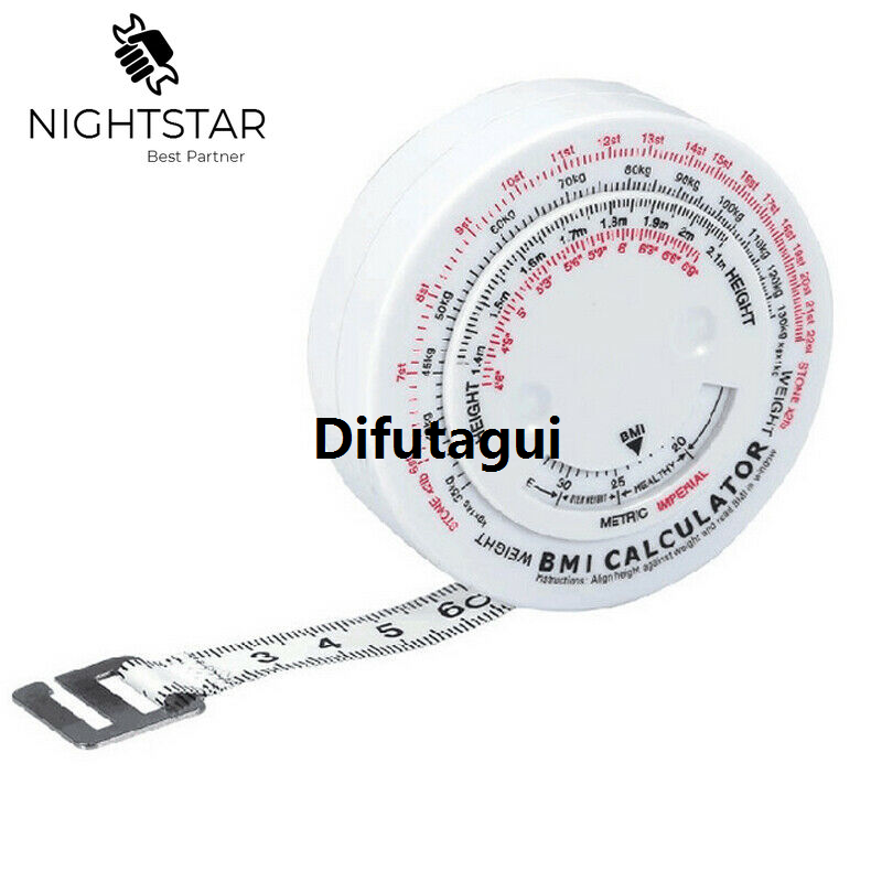 Difutagui 1.5m Body Retractable Tape For Diet Weight Loss Tape 2025 New Measure Calculator Keep Your Beauty Body Ruler