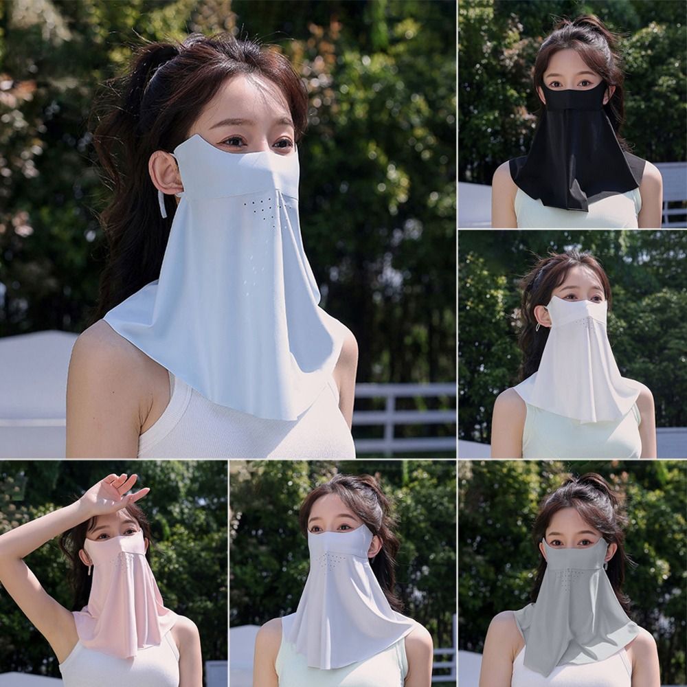 Daily Ice Silk Sunscreen Mask Thin Breathable Sun Protection UV Protection Mask Summer