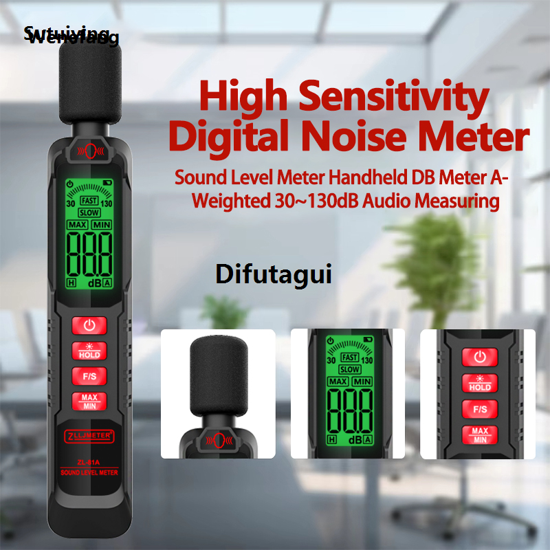 Wenefang Sutuiying Noise Measuring Instrument db Meter 30~130dB High definition Bargain price Fifty percent discount displayAudio Sound Level Meter Decibel Monitor