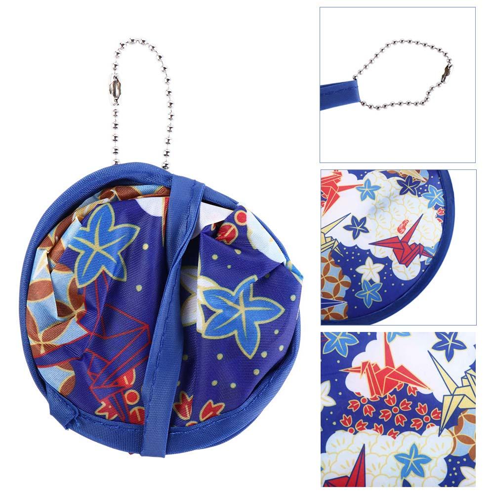 Portable Decorative Nylon Round with Pocket Summer Flying Disk Hand Fan Outdoor Folding Fans