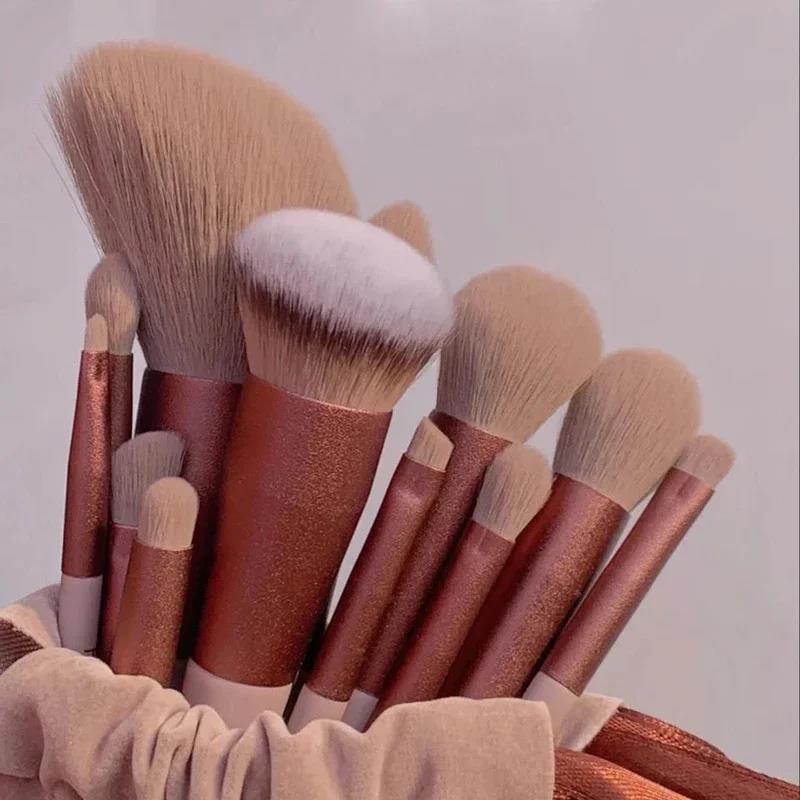 Tools: Brush Makeup, Blend, Kabuki Cheeks, Foundation, Makeup Set, Brush Makeup, Soft Pieces, 13 Fluffy Red Powder, Eyeshadow Beauty