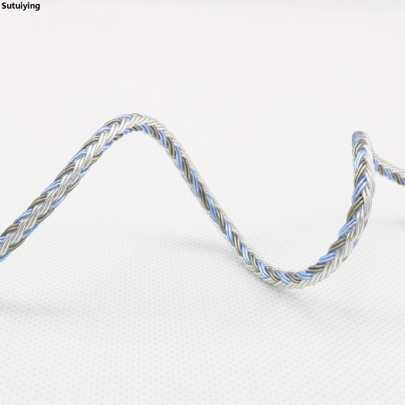 Sutuiying Seejazz Line 16 Core Headphone Cable Litz 6N Single Crystal Copper Portable Silvered 224 Core Earphone Cables 3.5 4.4mm Fro IEMs Earbuds