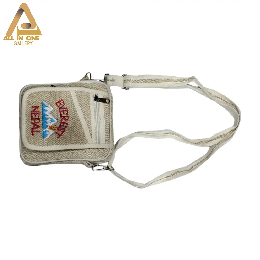 All In One Gallery - Pure Hemp Embroidered Side Bag