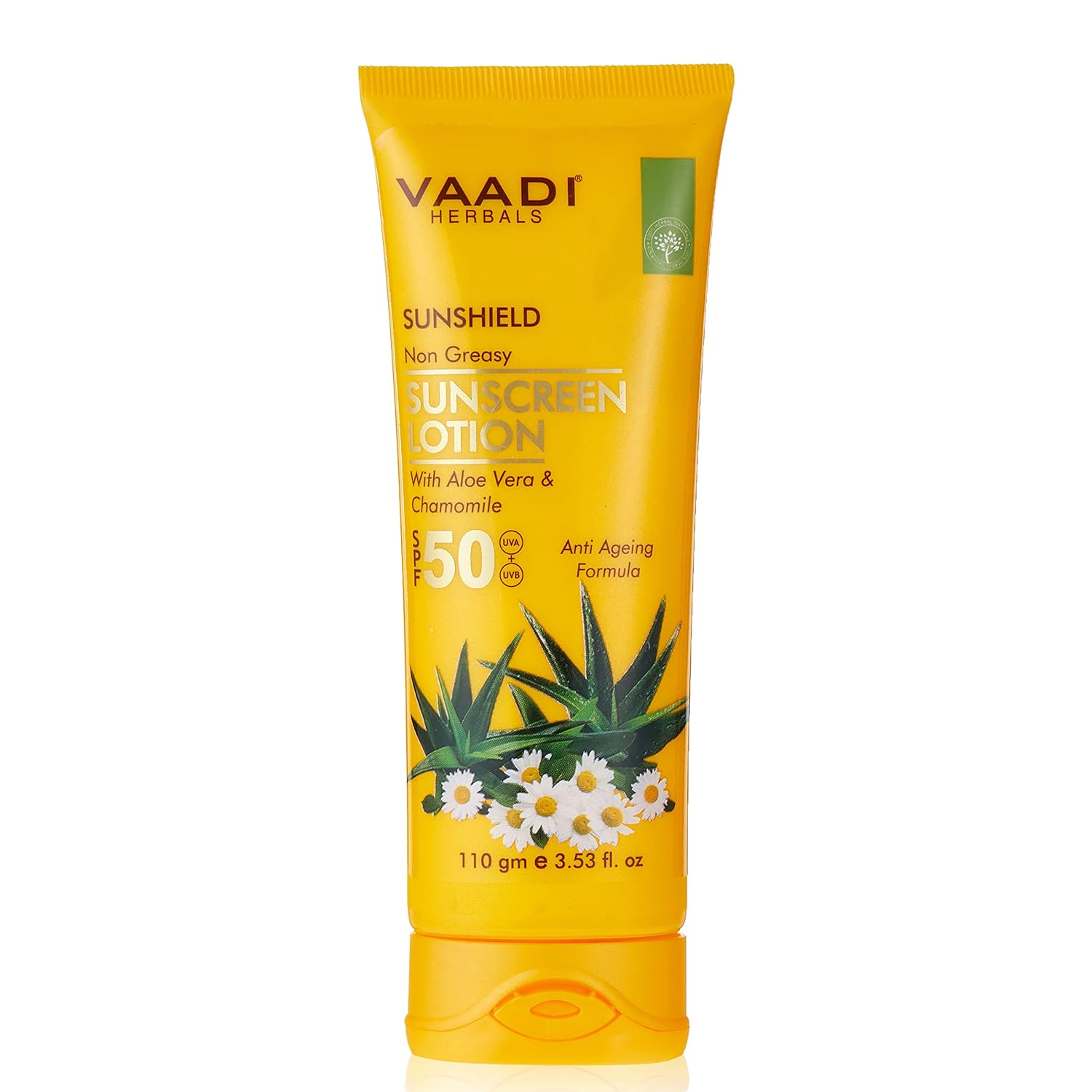 Vaadi Herbals Non-Greasy SPF 50 Sunscreen Lotion 110 gm Vaadi Sunblock