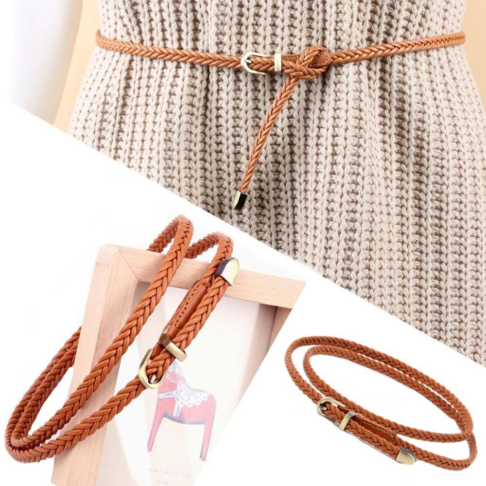 Wild Decoration Female Retro Girls Braided Belts Waistband Waist Belt Pin Buckle