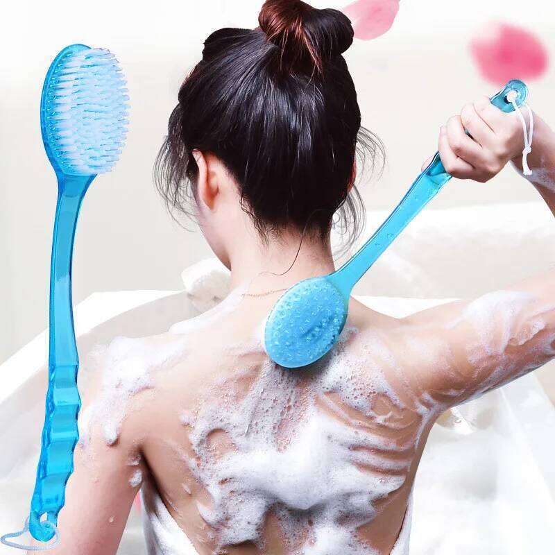 1Pc Long Handle Soft Hair Bath Ball Brush Bathroom Body Mud Back Scrubber Shower Massage Brushes