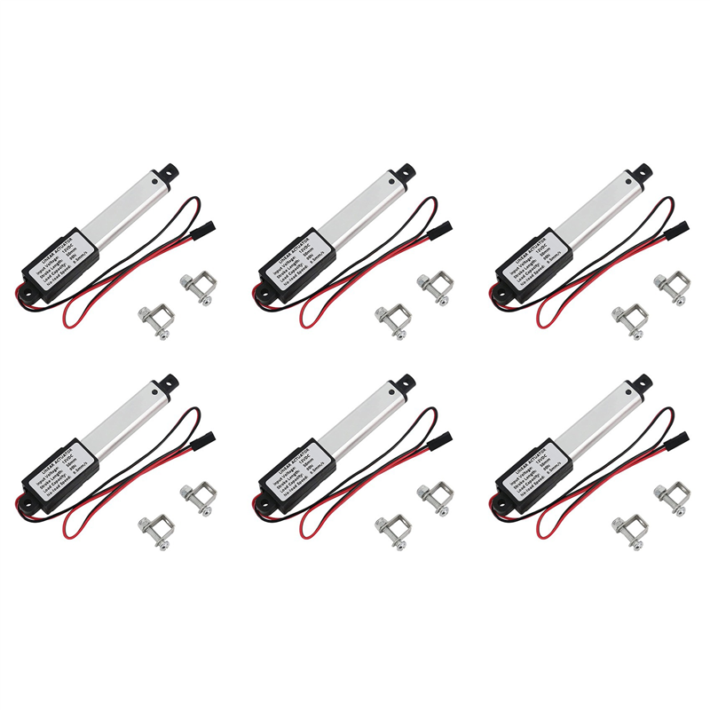 NAMUNY 6X Micro-Linear Actuator, 2 Inch Stroke, 90N/20.3Lb, Speed 9.5mm/S Electric Actuator Motor Linear Actuator 12V