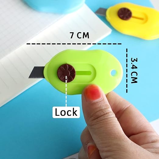 BB Effective Small Mini Utility Student Paper Cutter Stationery Cutter Multi Functional Safety Manual Knife | Light Weight Compact Cutter| Steel Blade