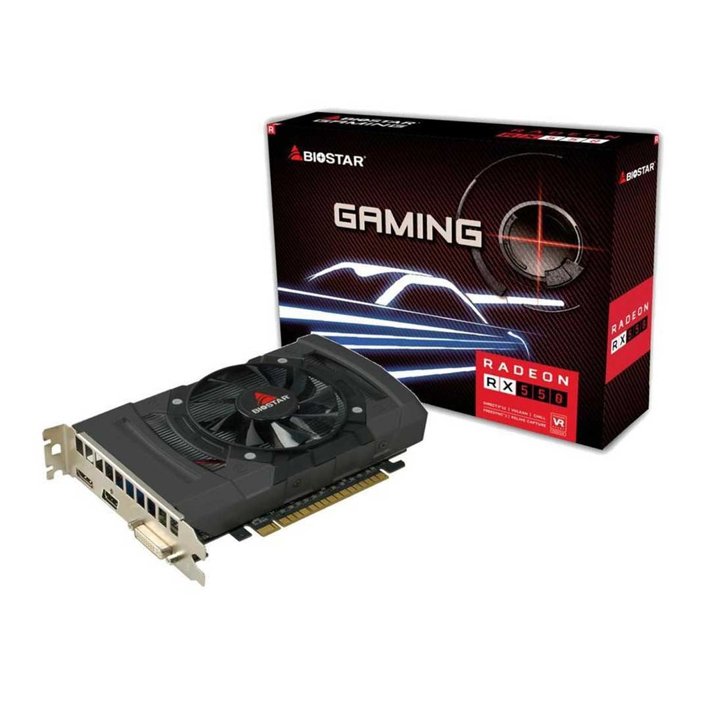 Graphic Card Biostar Radeon RX550 single fan 4gb ddr5 By Soham