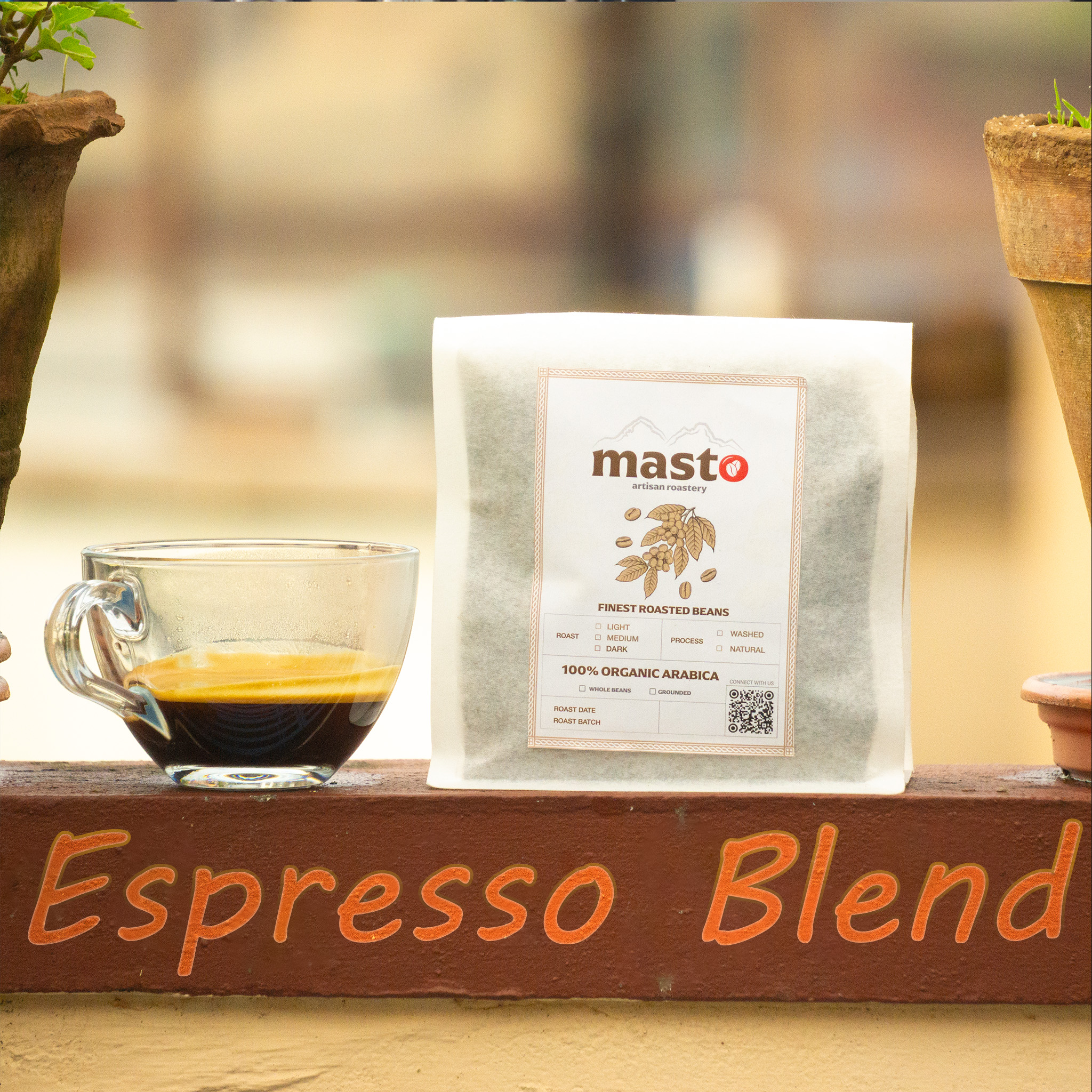 Masto Coffee | Medium roast | Washed Process | Whole/Ground Beans (250 gm/1KG)