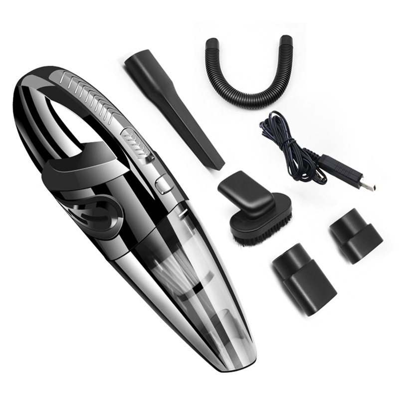 1 Set Handheld Vacuum Powerful Cyclone Suction Vacuum Portable Rechargeable Vacuum Cleaner Quick Charge for Home Pet Hair