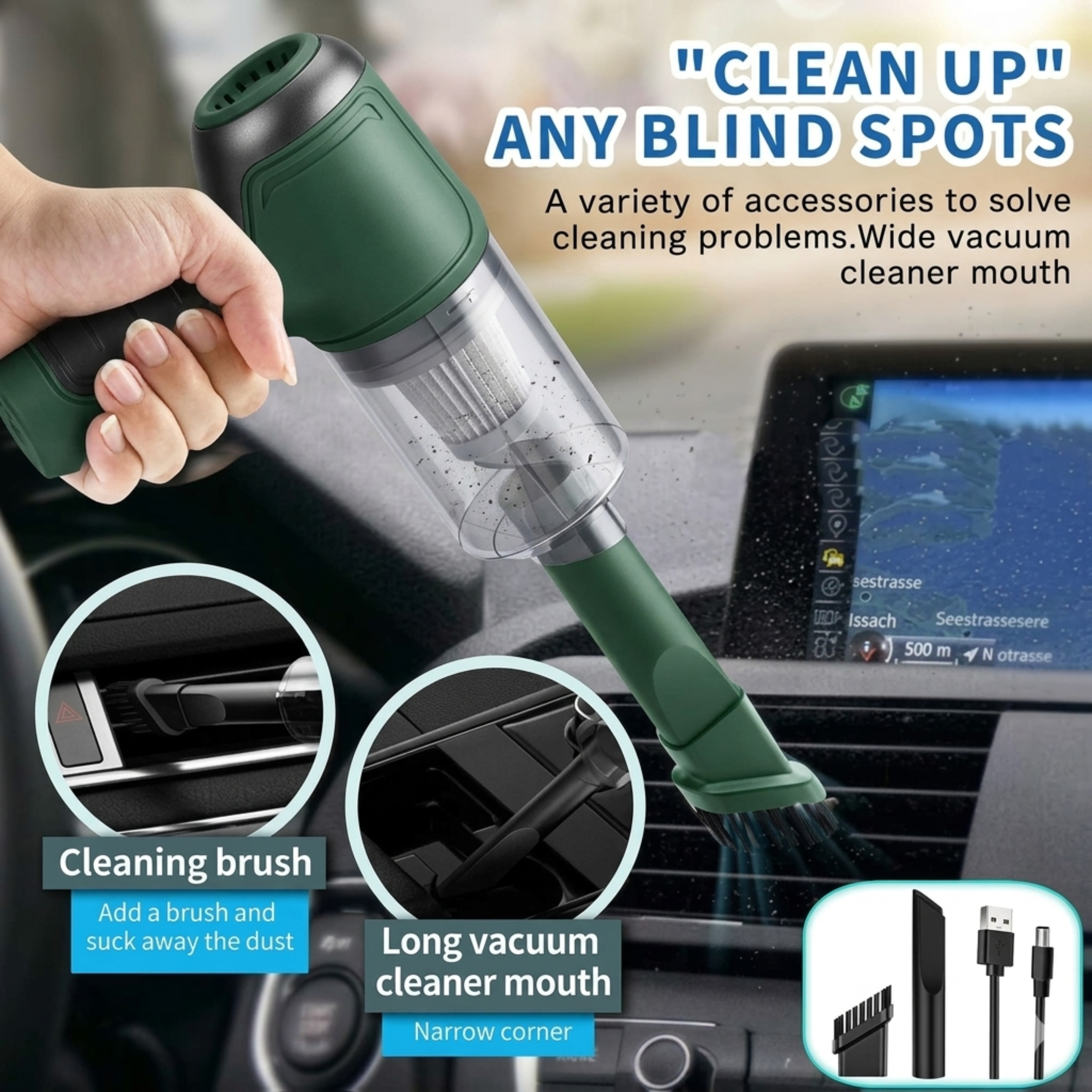 Car Vacuum Cleaner 120W Ultra-Strong Wireless Vacuum